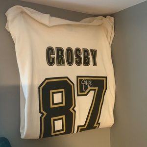 This is a signed Crosby T shirt not jersey